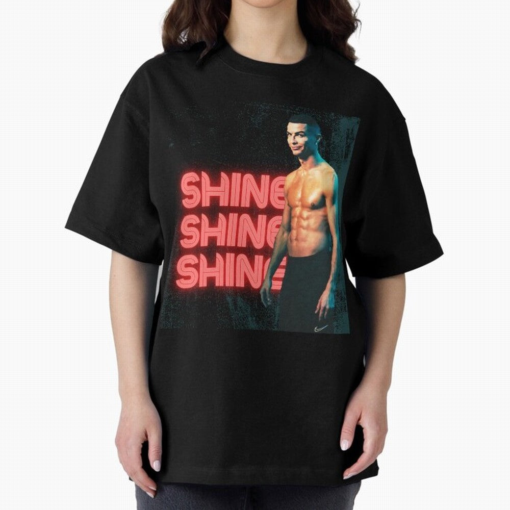 Cristiano Ronaldo Shine Oversized T-Shirt Keep the Legacy of FIFA World Cup 2026 Group Stage Connected to CR7, England Energy, Goal Celebration Energy, Supporter Heritage, Football Icons and Worldwide Tournament Joy; Ideal for Football Dads,