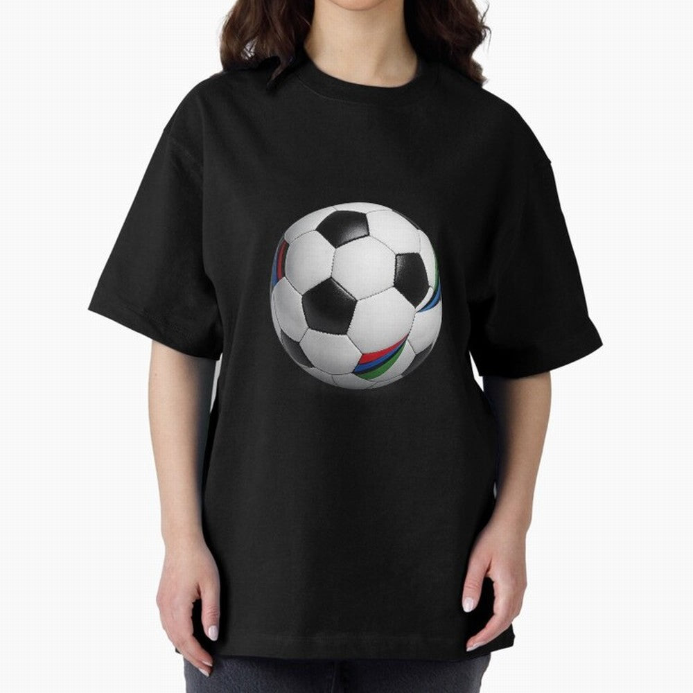 Kick Power Football Design | Classic Soccer Ball Sports Artwork Oversized T-Shirt Follow the Final Road of FIFA World Cup 2026 Group Stage Spirit, Inspired by England, Messi, Neymar and Mbappe, Football History, Final Match Energy, Crowd Noise and