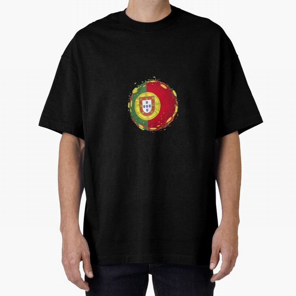 Portugal Oversized T-Shirt Relive the Noise and Pride of FIFA World Cup 2026 for Fans of Messi and Cristiano Ronaldo and Argentina and Brazil, Bringing Vintage Soccer Flavor, Modern Football Stars, National Flags and Final Night Emotion; Built for