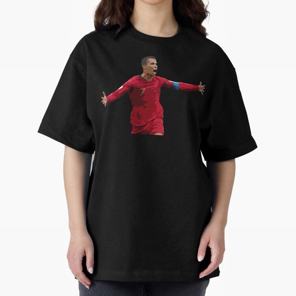 Cristiano Ronaldo Oversized T-Shirt Refresh FIFA World Cup 2026 USA Canada Mexico with Haaland, Argentina and Brazil Energy, Champion Mindset, Group Stage Buzz, Knockout Tension and Passionate Fan Culture; Perfect for Supporters Who Want Bold