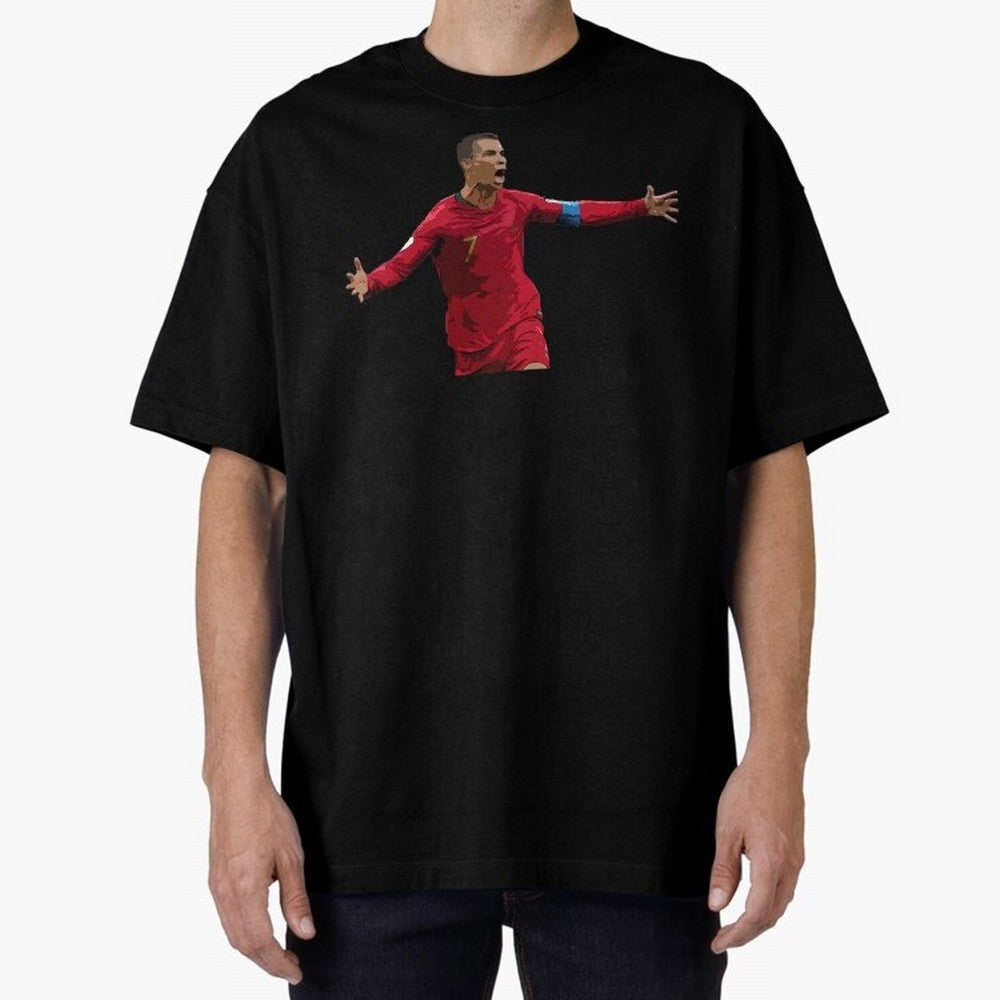 Cristiano Ronaldo Oversized T-Shirt Refresh FIFA World Cup 2026 USA Canada Mexico with Haaland, Argentina and Brazil Energy, Champion Mindset, Group Stage Buzz, Knockout Tension and Passionate Fan Culture; Perfect for Supporters Who Want Bold