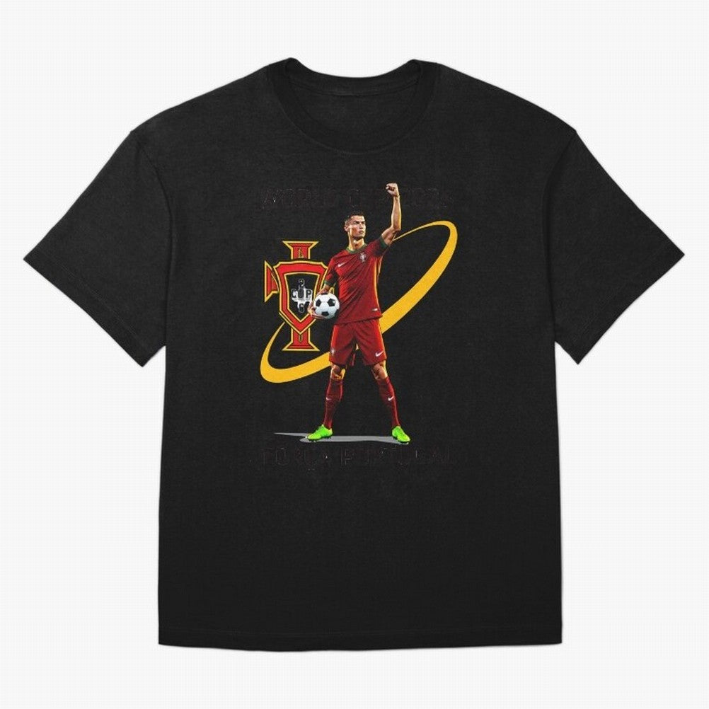 FIFA World Cup 2026 - Portugal Fan Oversized T-Shirt Celebrate Global Passion for the FIFA World Cup 2026 USA Canada Mexico Journey through Mbappe Highlights, Brazil, Portugal and Argentina Pride, Classic Soccer Heritage, Championship Pressure, Fan