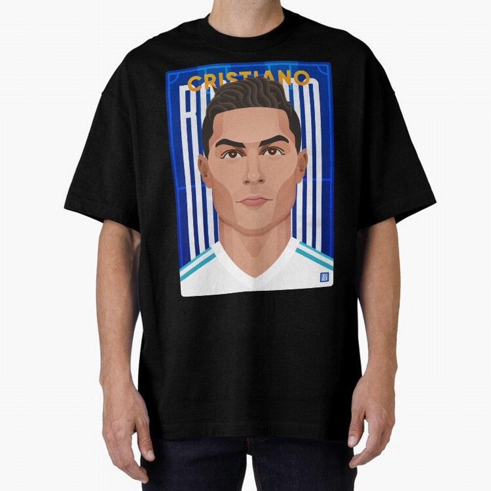 Cristiano Ronaldo (RM) | The Commander Oversized T-Shirt Honor the Beautiful Game during Global Football Passion for FIFA World Cup 2026 Group Stage, Filled with CR7 and Messi, Germany, Football Festival Excitement, Trophy Ambitions, Country