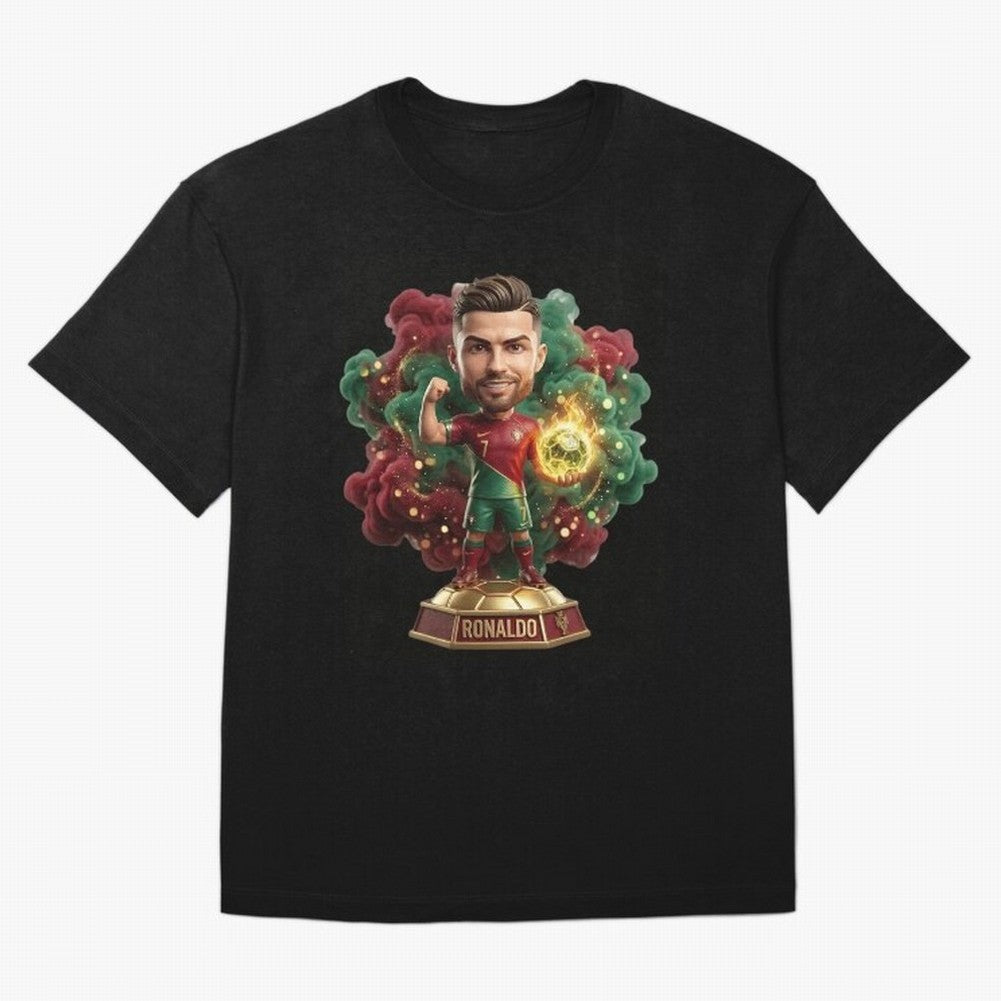 Ronaldo Portugal 2026 - Legend Soccer Chibi 3D Oversized T-Shirt Make Every Match About Match Day Hype around FIFA World Cup 2026, Messi, CR7 and Mbappe, England, Stadium Memories, Football Loyalty, International Chants and Championship Tradition;