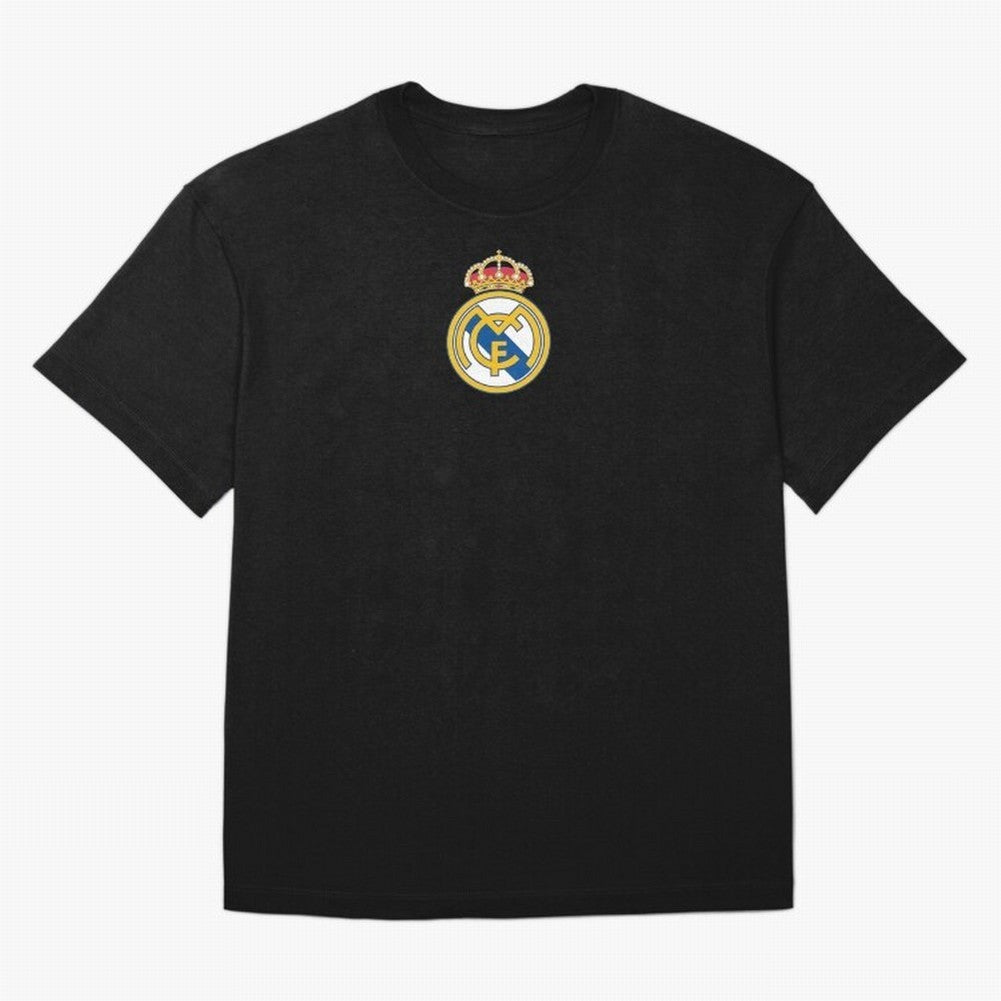 RE-AL-MAD-RID- Logo FC Merchandise Oversized T-Shirt Celebrate the Magic of FIFA World Cup 2026 Spirit, Capturing Argentina, Messi and Cristiano Ronaldo, Retro Football Energy, Iconic Rivalries, Trophy Chase Drama and Stadium Atmosphere; Perfect