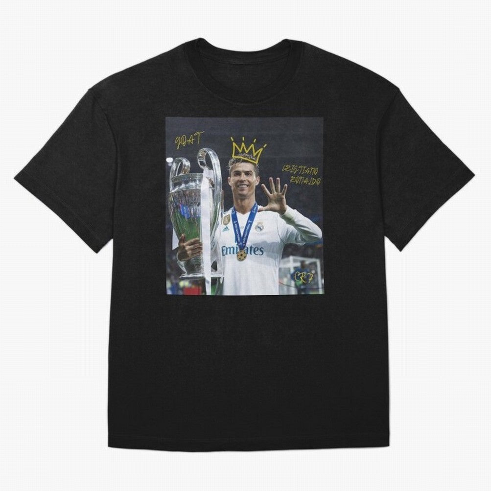 Cristiano Ronaldo- GOAT Oversized T-Shirt Keep the Legacy of Match Day Hype around FIFA World Cup 2026 Group Stage, Messi, Neymar and Mbappe, Brazil, Portugal and Argentina, Tournament Hype, Historic Matchups, Family Viewing Parties and Global