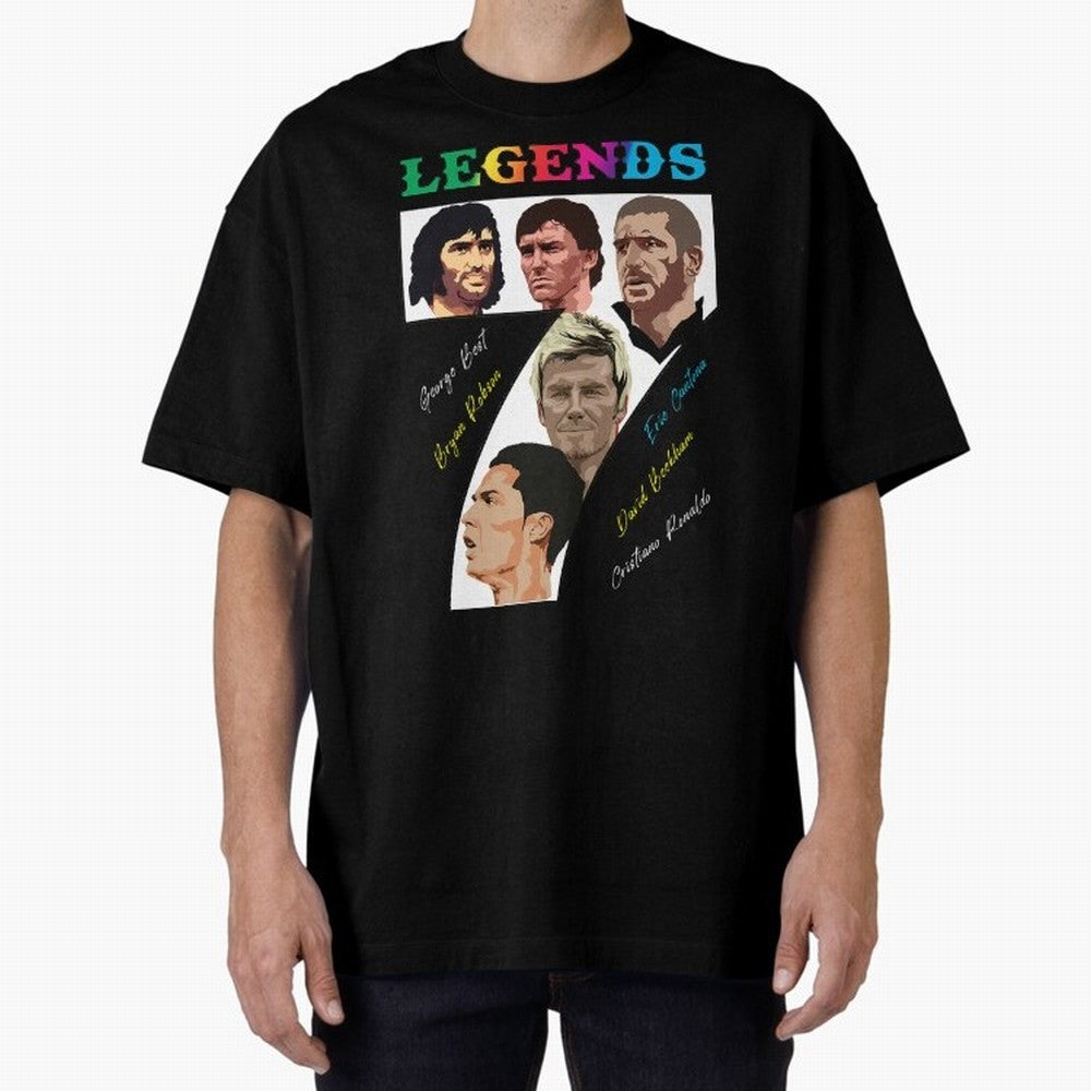 LEGENDS OF FOOTBALL Oversized T-Shirt Create Match Day Hype around FIFA World Cup 2026, Messi, Neymar and Mbappe, Spain, Stadium Chants, National Pride, Trophy Dreams and Unforgettable Football Memories; Made for Die Hard Supporters, Soccer Lovers,