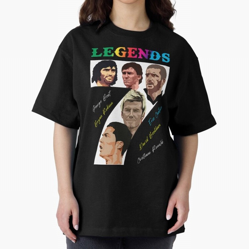 LEGENDS OF FOOTBALL Oversized T-Shirt Create Match Day Hype around FIFA World Cup 2026, Messi, Neymar and Mbappe, Spain, Stadium Chants, National Pride, Trophy Dreams and Unforgettable Football Memories; Made for Die Hard Supporters, Soccer Lovers,