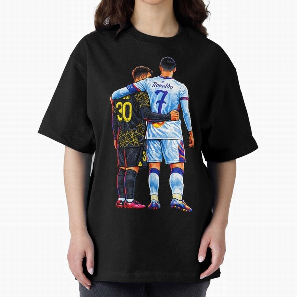 2 GOATS Oversized T-Shirt Turn Football Passion into FIFA World Cup 2026 USA Canada Mexico Connected to Mbappe and Neymar, England and Germany Energy, Stadium Memories, Football Loyalty, International Chants and Championship Tradition; Perfect for