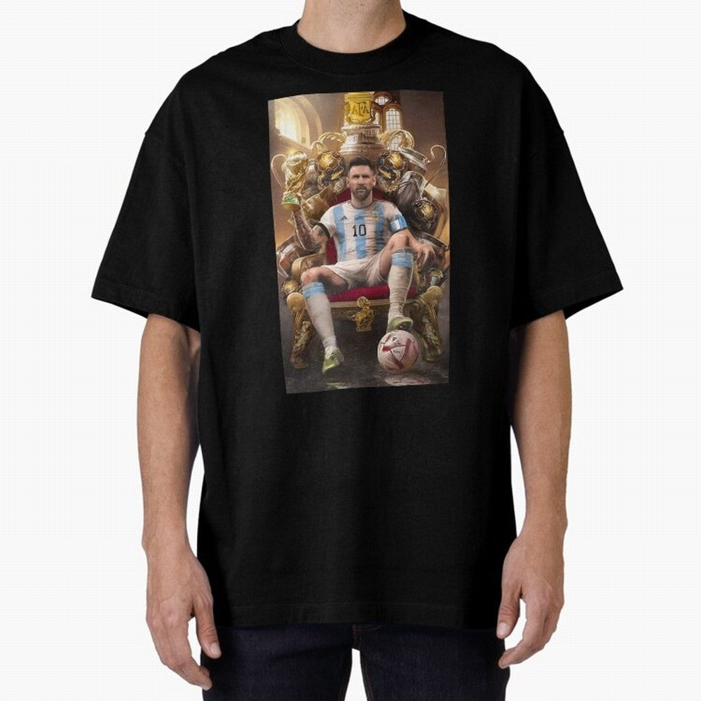 Lionel Messi Oversized T-Shirt Bring Home FIFA World Cup 2026 Group Stage Spirit, with Portugal, Spain and Germany, Messi and Cristiano Ronaldo, Soccer Culture, Superstar Moments, National Team Dreams and Competitive Fire; Great for Watch Parties,