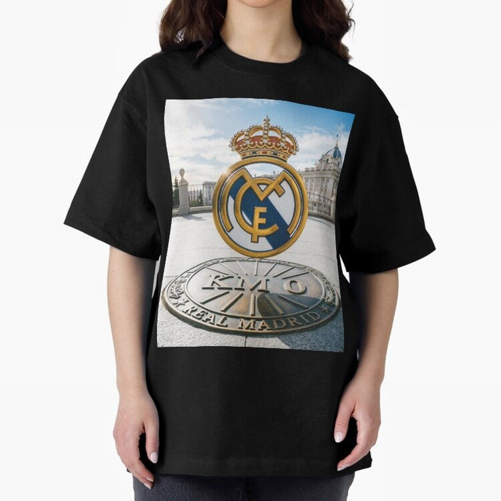 Madrid Futbol km0 Oversized T-Shirt Carry the Dream of the FIFA World Cup 2026 USA Canada Mexico Journey through Cristiano Ronaldo Highlights, Spain Pride, Stadium Chants, National Pride, Trophy Dreams and Unforgettable Football Memories; Created