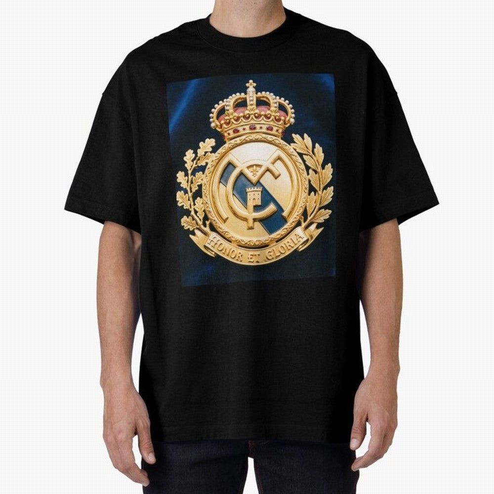 Madrid Honor y Gloria Oversized T-Shirt Honor the Football Icons of FIFA World Cup 2026 USA Canada Mexico Capturing Neymar, Argentina Energy, Retro Football Energy, Iconic Rivalries, Trophy Chase Drama and Stadium Atmosphere; Perfect for Fans,
