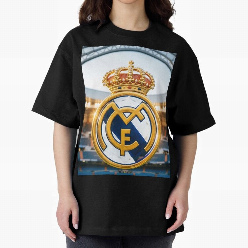 Realeza Madridista Oversized T-Shirt Live the Energy of the FIFA World Cup 2026 USA Canada Mexico Journey through Neymar Highlights, Brazil Pride, Worldwide Fan Energy, Dramatic Goals, Stadium Lights and Championship Celebrations; Great for Watch