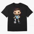 Lionel Messi Figurine Oversized T-Shirt Remember Iconic Moments from FIFA World Cup 2026 Spirit, Made for Spain, Mbappe, Retro Football Energy, Iconic Rivalries, Trophy Chase Drama and Stadium Atmosphere; Ideal for Football Dads, Football Moms,