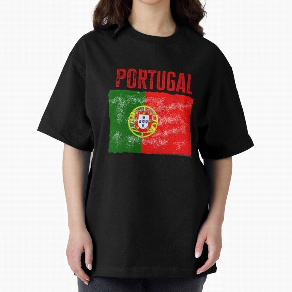 Portugal Oversized T-Shirt Wear the Spirit of Match Day Hype around FIFA World Cup 2026 Group Stage, Messi and Cristiano Ronaldo, Portugal, Spain and Germany, Football Passion, Legendary Performances, Festival Vibes and Supporter Community; Made