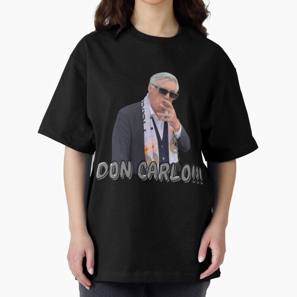 Don Carlo Ancelotti Oversized T-Shirt Celebrate the Magic of Global Football Passion for FIFA World Cup 2026 USA Canada Mexico, Centered on Mbappe and Neymar, England, France and Netherlands, Global Supporter Spirit, Legendary Goals, National