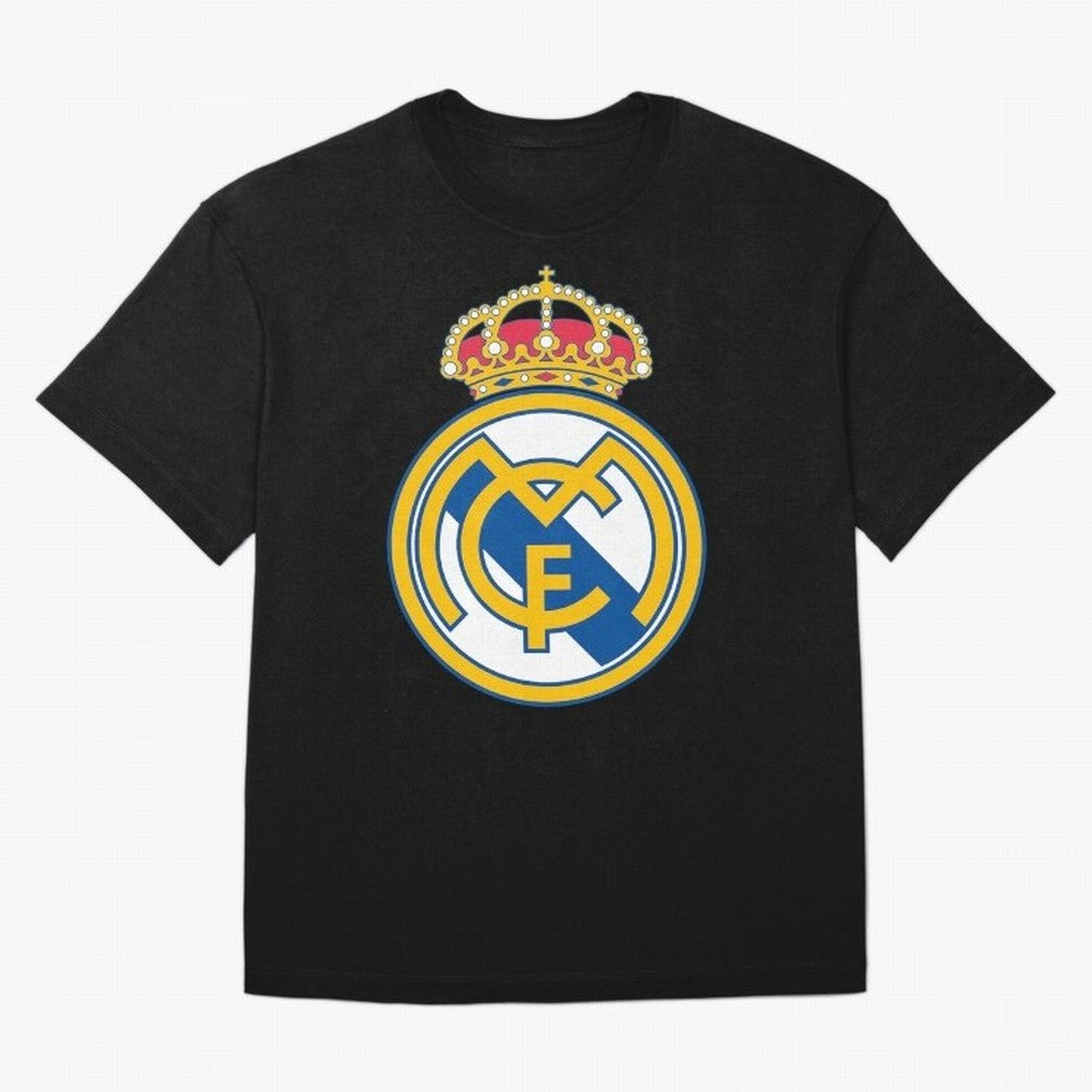 The Madrid Cf Logo Oversized T-Shirt Show Match Day Excitement for FIFA World Cup 2026 USA Canada Mexico Spirit, Centered on Spain and Netherlands, Mbappe and Neymar, Classic Soccer Heritage, Championship Pressure, Fan Loyalty and International