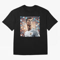Ronaldo Cr7 Cristiano The Goat Artwork Futbol Soccer Oversized T-Shirt Celebrate the Magic of FIFA World Cup 2026 Group Stage for Fans of Haaland and Mbappe and England and Germany, Bringing Football Festival Excitement, Trophy Ambitions, Country