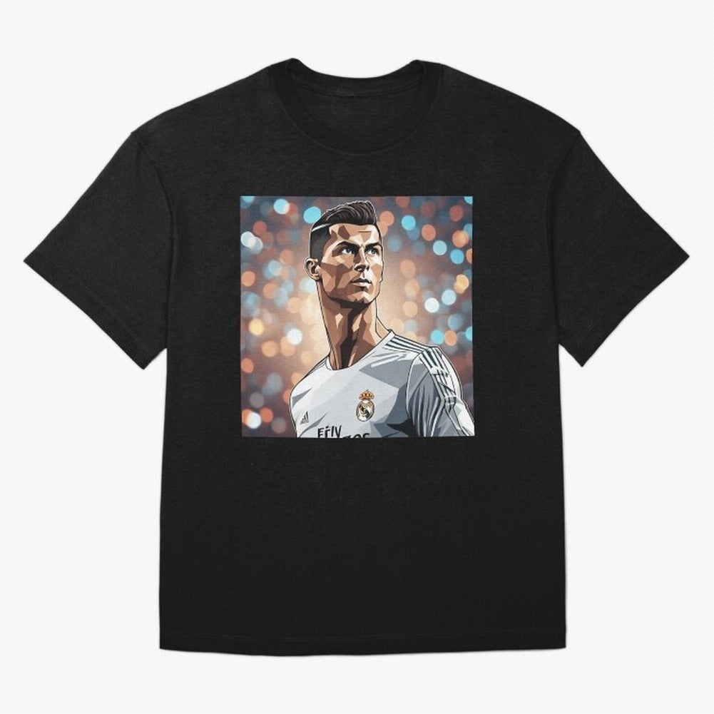 Ronaldo Cr7 Cristiano The Goat Artwork Futbol Soccer Oversized T-Shirt Celebrate the Magic of FIFA World Cup 2026 Group Stage for Fans of Haaland and Mbappe and England and Germany, Bringing Football Festival Excitement, Trophy Ambitions, Country