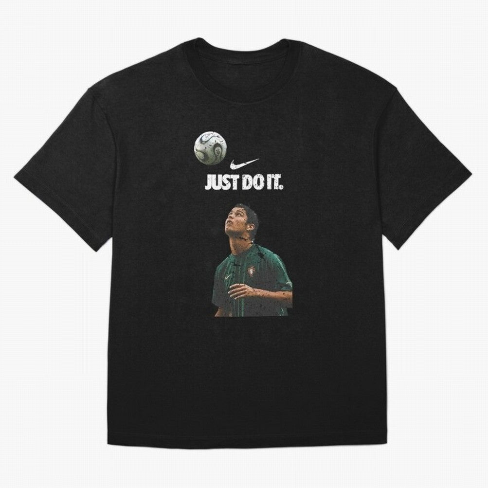 Cristiano Ronaldo Just Do It Oversized T-Shirt Celebrate Golden Goal Energy in the FIFA World Cup 2026 Group Stage Journey through Haaland Highlights, Portugal Pride, Soccer Culture, Superstar Moments, National Team Dreams and Competitive Fire;