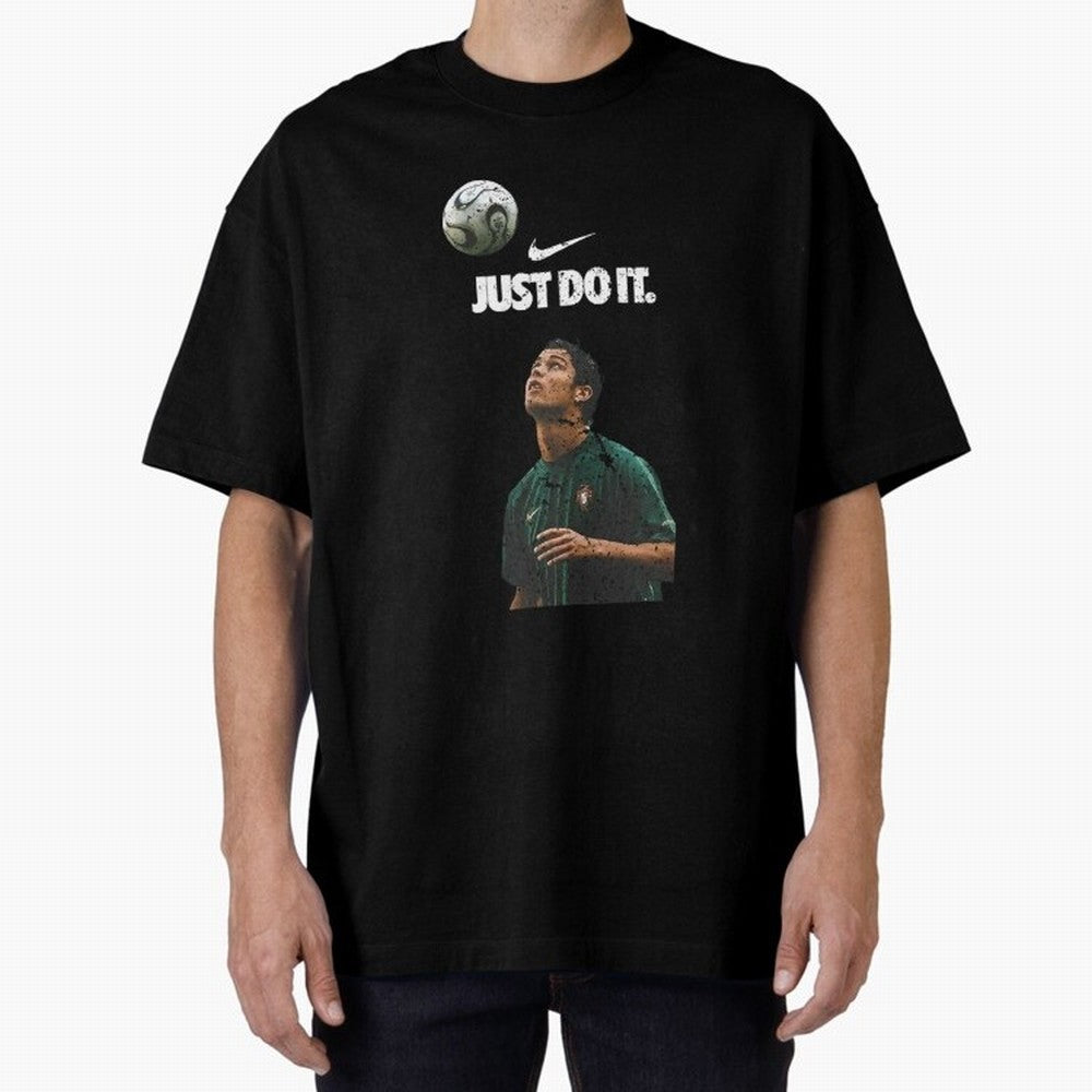 Cristiano Ronaldo Just Do It Oversized T-Shirt Celebrate Golden Goal Energy in the FIFA World Cup 2026 Group Stage Journey through Haaland Highlights, Portugal Pride, Soccer Culture, Superstar Moments, National Team Dreams and Competitive Fire;