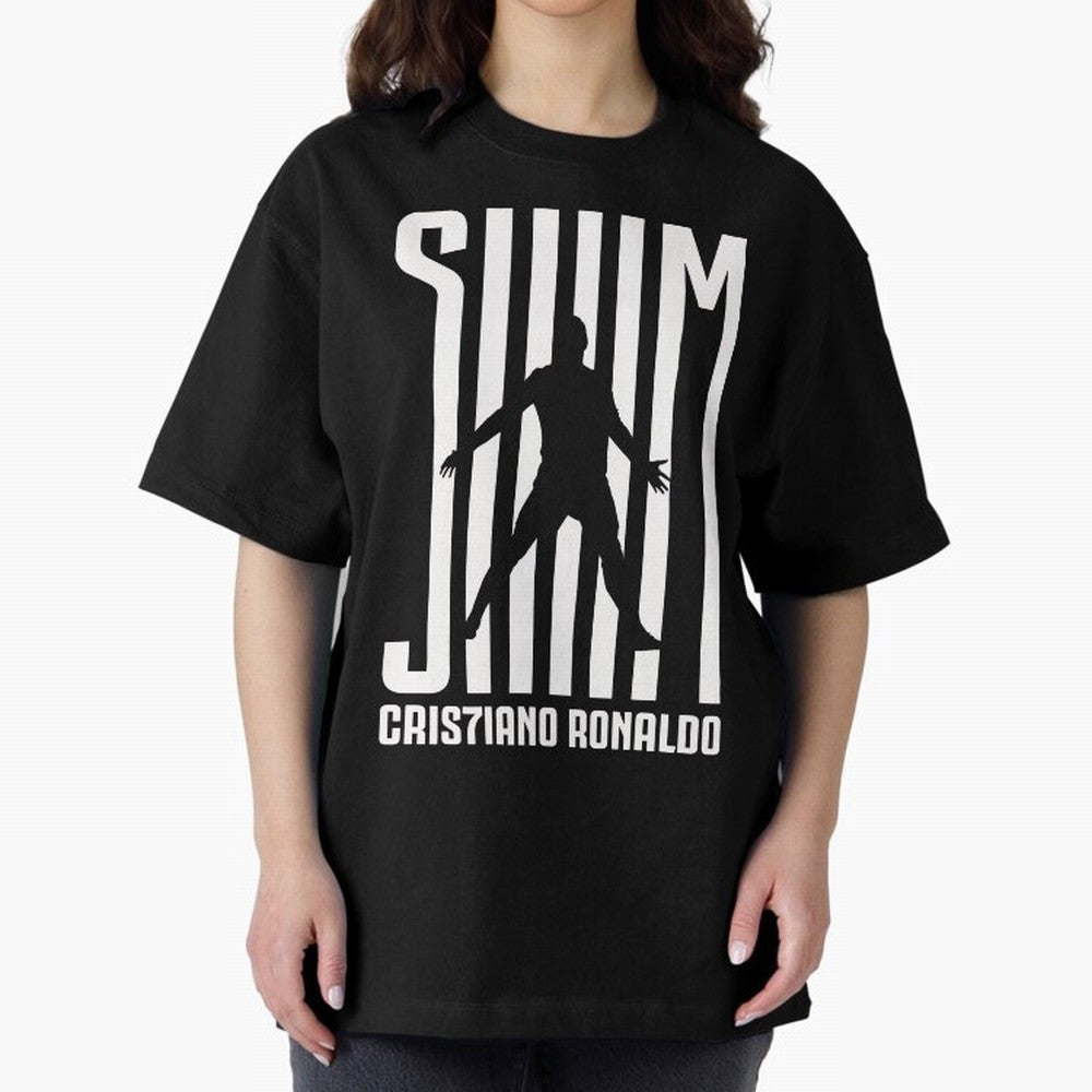 Cristiano Ronaldo - SIM Oversized T-Shirt Feel the Heartbeat of Global Football Passion for FIFA World Cup 2026 Group Stage, Made for CR7 and Messi, Netherlands, Championship Spirit, Famous Goals, Roaring Crowds and International Football Unity;