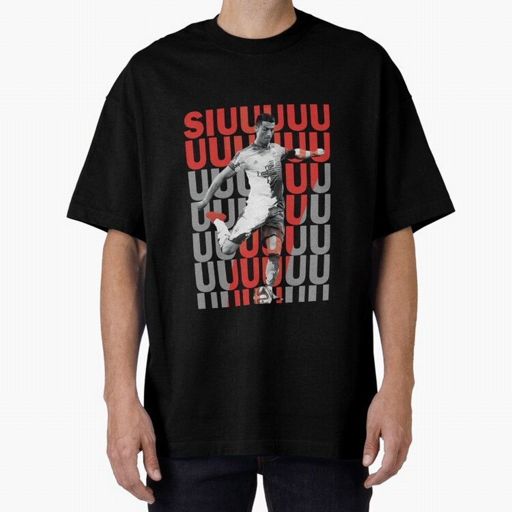Siuuuuuu Cristiano Ronaldo Oversized T-Shirt Fuel Your Fan Pride for FIFA World Cup 2026 USA Canada Mexico Spirit, Highlighting Portugal, Spain and Germany, Messi, Neymar and Mbappe, Global Supporter Spirit, Legendary Goals, National Colors and