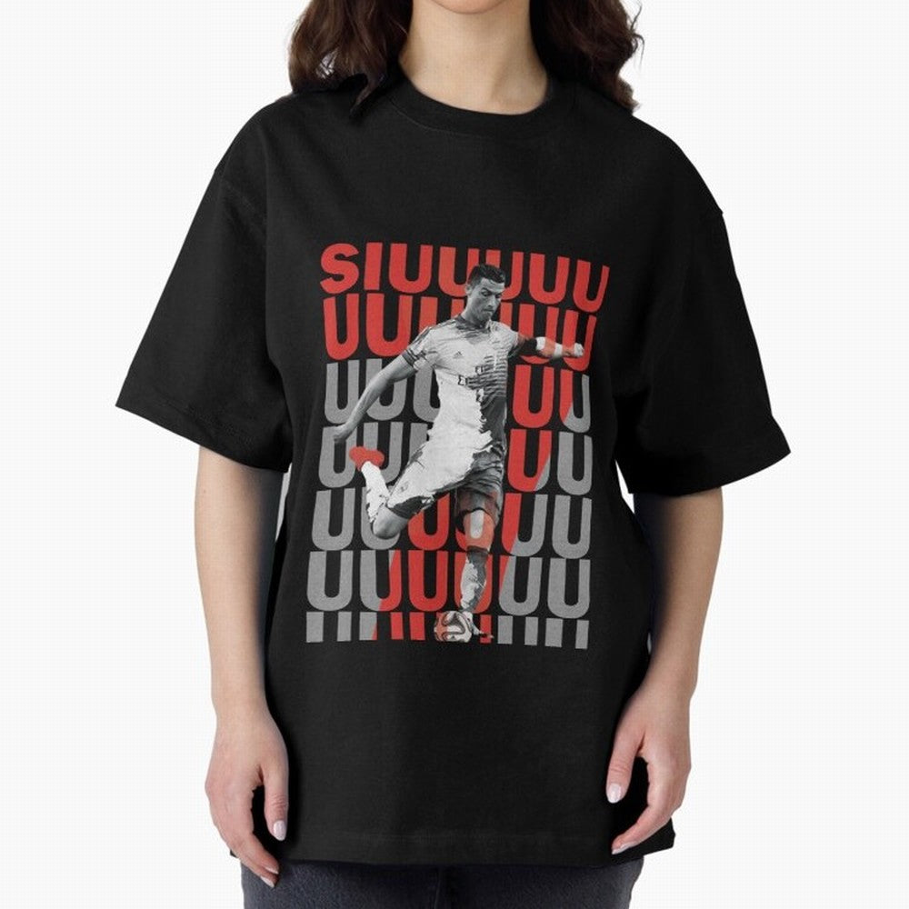 Siuuuuuu Cristiano Ronaldo Oversized T-Shirt Fuel Your Fan Pride for FIFA World Cup 2026 USA Canada Mexico Spirit, Highlighting Portugal, Spain and Germany, Messi, Neymar and Mbappe, Global Supporter Spirit, Legendary Goals, National Colors and
