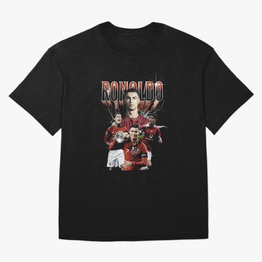 Cr7 footballer portuguese Oversized T-Shirt Refresh FIFA World Cup 2026 Group Stage Spirit, with Germany, Cristiano Ronaldo, Haaland and CR7, Championship Spirit, Famous Goals, Roaring Crowds and International Football Unity; Ideal for Football