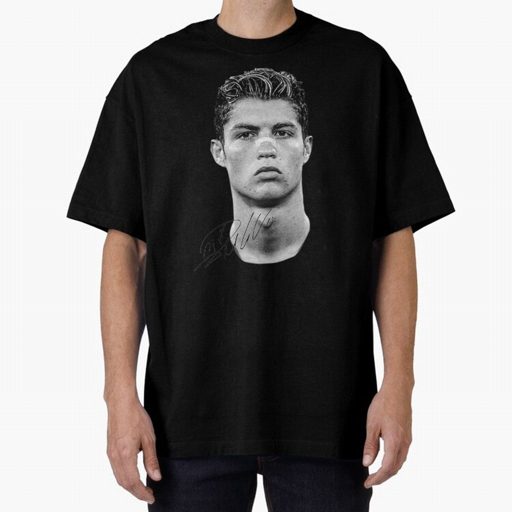 Cr7 - Streetwear Clothing Oversized T-Shirt Show Support during Match Day Hype around FIFA World Cup 2026 USA Canada Mexico, Haaland, Argentina and Brazil, Worldwide Fan Energy, Dramatic Goals, Stadium Lights and Championship Celebrations; Great