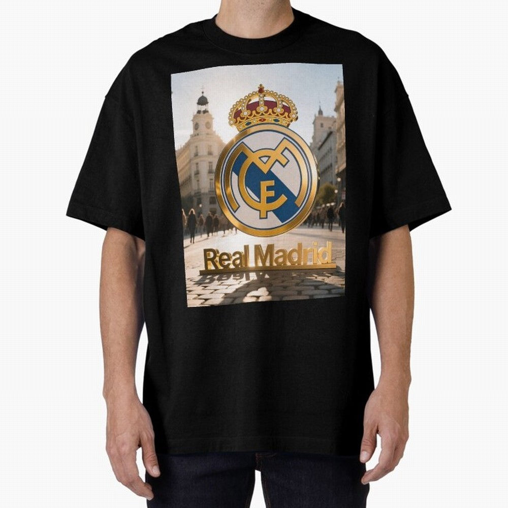 As¨ª as¨ª as¨ª Gana el Madrid Oversized T-Shirt Showcase Match Day Hype around FIFA World Cup 2026, Messi and Cristiano Ronaldo, France, Match Day Excitement, Supporter Culture, Golden Goals and Global Football Passion; Made for Die Hard