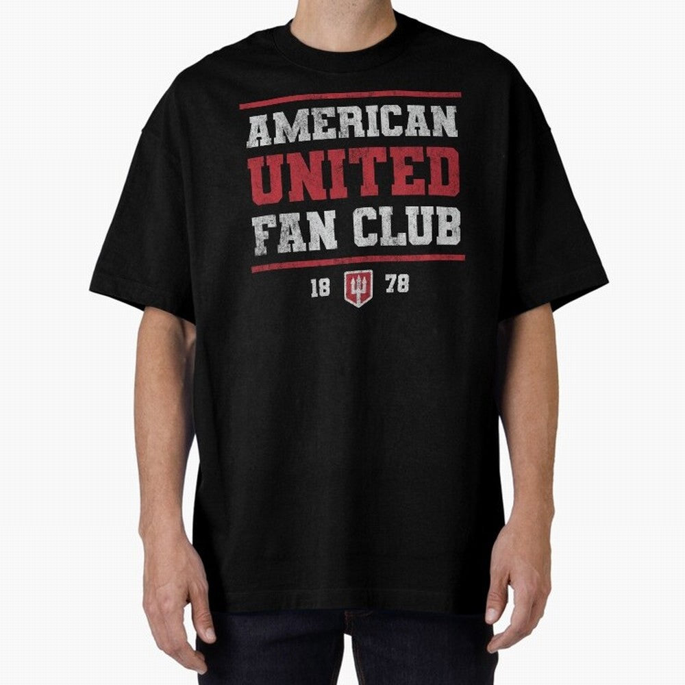 American United Fan Club Oversized T-Shirt Honor FIFA World Cup 2026 USA Canada Mexico for Fans of Messi, Neymar and Mbappe and England, Bringing Football History, Final Match Energy, Crowd Noise and Once in a Lifetime Moments; Perfect for