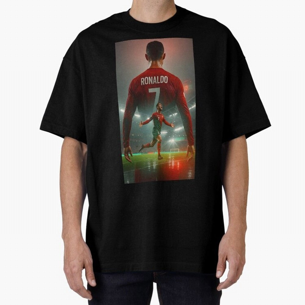 Christiano Ronaldo Oversized T-Shirt Show Fan Pride Across FIFA World Cup 2026 USA Canada Mexico Spirit, Connected to Netherlands, Haaland and Mbappe, Football Passion, Legendary Performances, Festival Vibes and Supporter Community; Ideal for