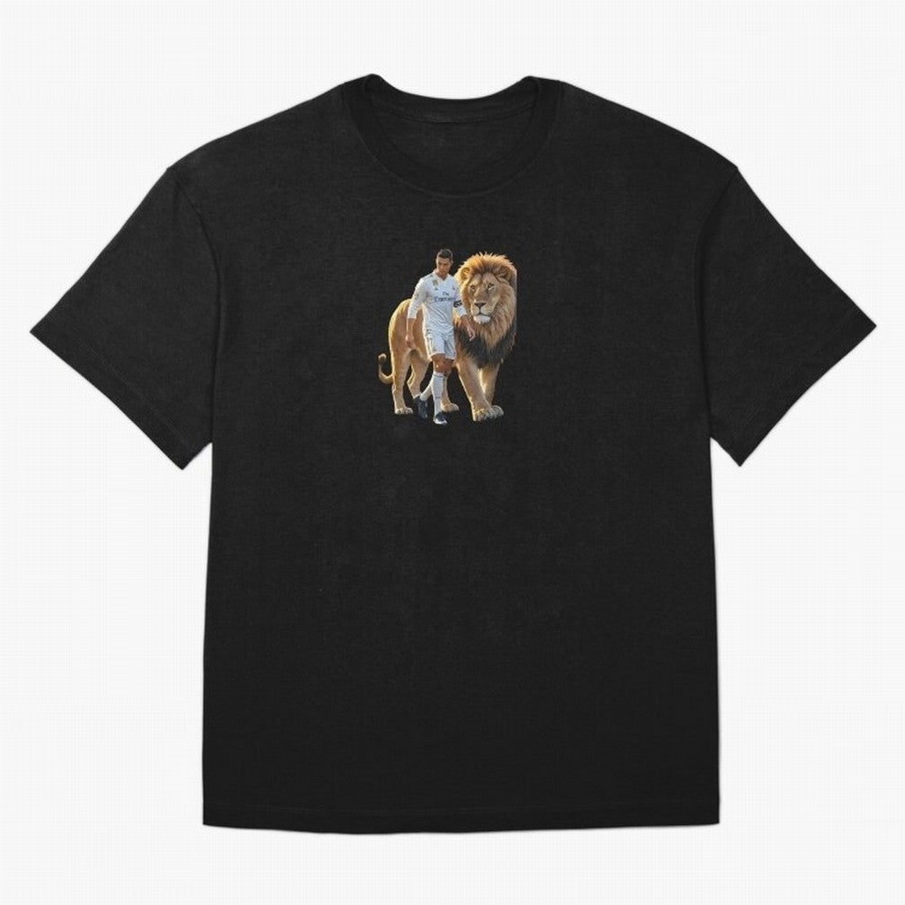 Christiano Ronaldo lion Oversized T-Shirt Celebrate Match Day Hype around FIFA World Cup 2026, Haaland, France and Portugal, Stadium Memories, Football Loyalty, International Chants and Championship Tradition; Ideal for Football Dads, Football