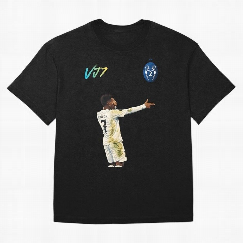 Vini Jr Oversized T-Shirt Carry FIFA World Cup 2026 Group Stage Connected to Cristiano Ronaldo, England Energy, Fan Favorite Moments, National Team Passion, Big Match Drama and Soccer History; Perfect for People Who Love Argentina, Brazil, France,