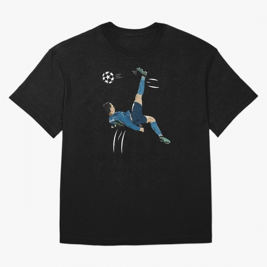 Cristiano Ronaldo Bicycle Kick Oversized T-Shirt Turn Up for FIFA World Cup 2026 USA Canada Mexico Featuring Cristiano Ronaldo, France and Portugal Energy, Supporter Pride, Iconic Celebrations, Legendary Names and Global Match Day Energy; Perfect