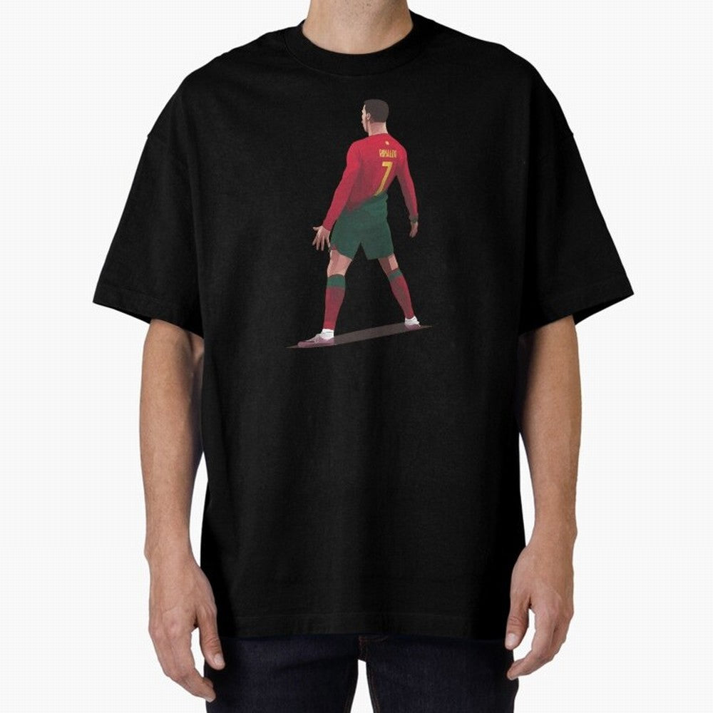 CR7 Celebration Pose Oversized T-Shirt Showcase FIFA World Cup 2026 Group Stage Built around CR7 and Messi, Spain Energy, Goal Celebration Energy, Supporter Heritage, Football Icons and Worldwide Tournament Joy; Created for Match Day Parties,