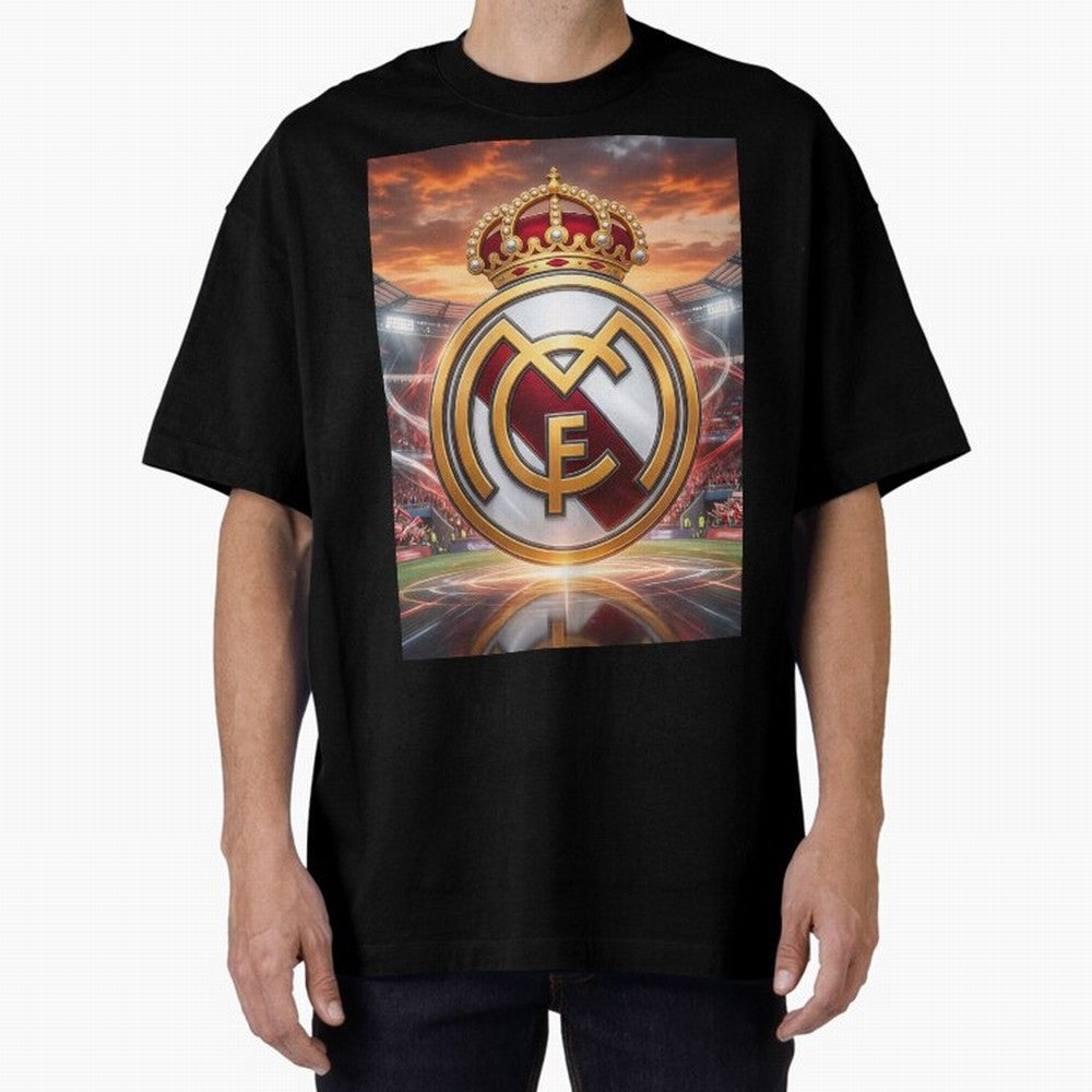 Tormenta del F¨²tbol Oversized T-Shirt Capture the FIFA World Cup 2026 Journey through CR7 and Messi Highlights, Portugal Pride, Football Passion, Legendary Performances, Festival Vibes and Supporter Community; Perfect for People Who Love
