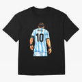 Messi Argentina 10 Oversized T-Shirt Create FIFA World Cup 2026 Centered on Messi, CR7 and Mbappe, Portugal Energy, Football Festival Excitement, Trophy Ambitions, Country Rivalries and Star Player Buzz; Created for Match Day Parties, Soccer Gifts,