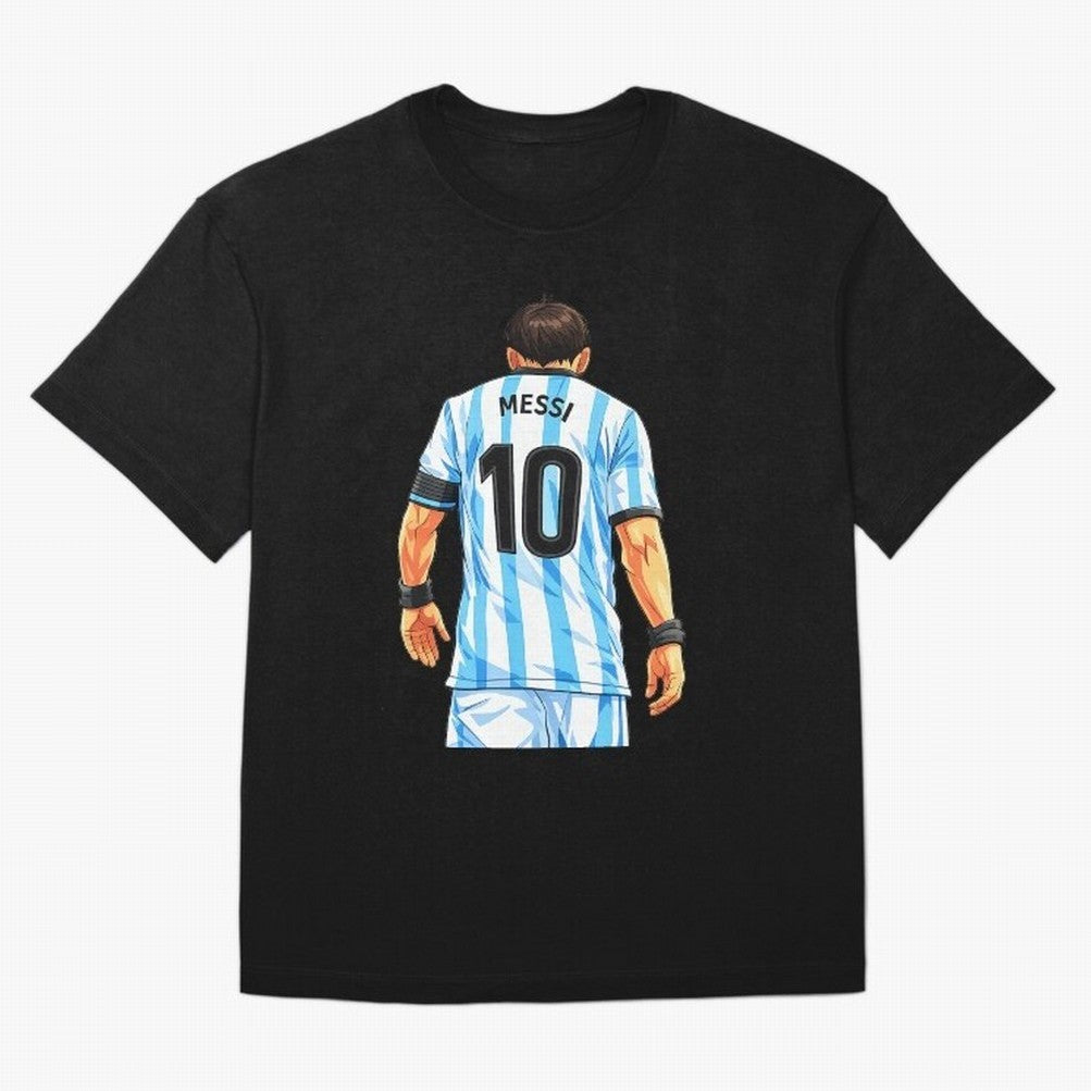 Messi Argentina 10 Oversized T-Shirt Create FIFA World Cup 2026 Centered on Messi, CR7 and Mbappe, Portugal Energy, Football Festival Excitement, Trophy Ambitions, Country Rivalries and Star Player Buzz; Created for Match Day Parties, Soccer Gifts,
