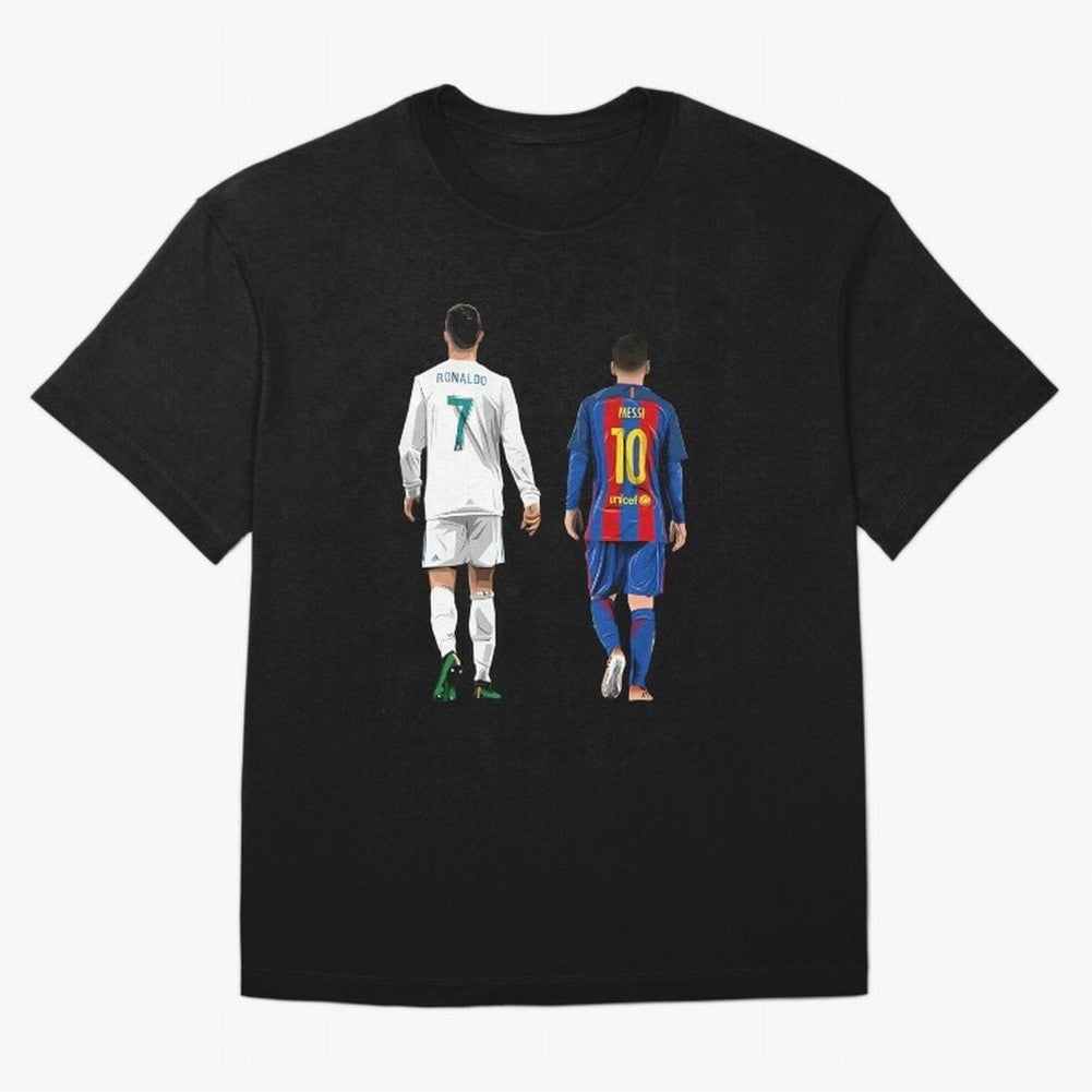 Cristiano Ronaldo And Messi Oversized T-Shirt Bring Legendary Rivalry Energy to the FIFA World Cup 2026 Journey through Mbappe Highlights, England Pride, Worldwide Fan Energy, Dramatic Goals, Stadium Lights and Championship Celebrations; Made for