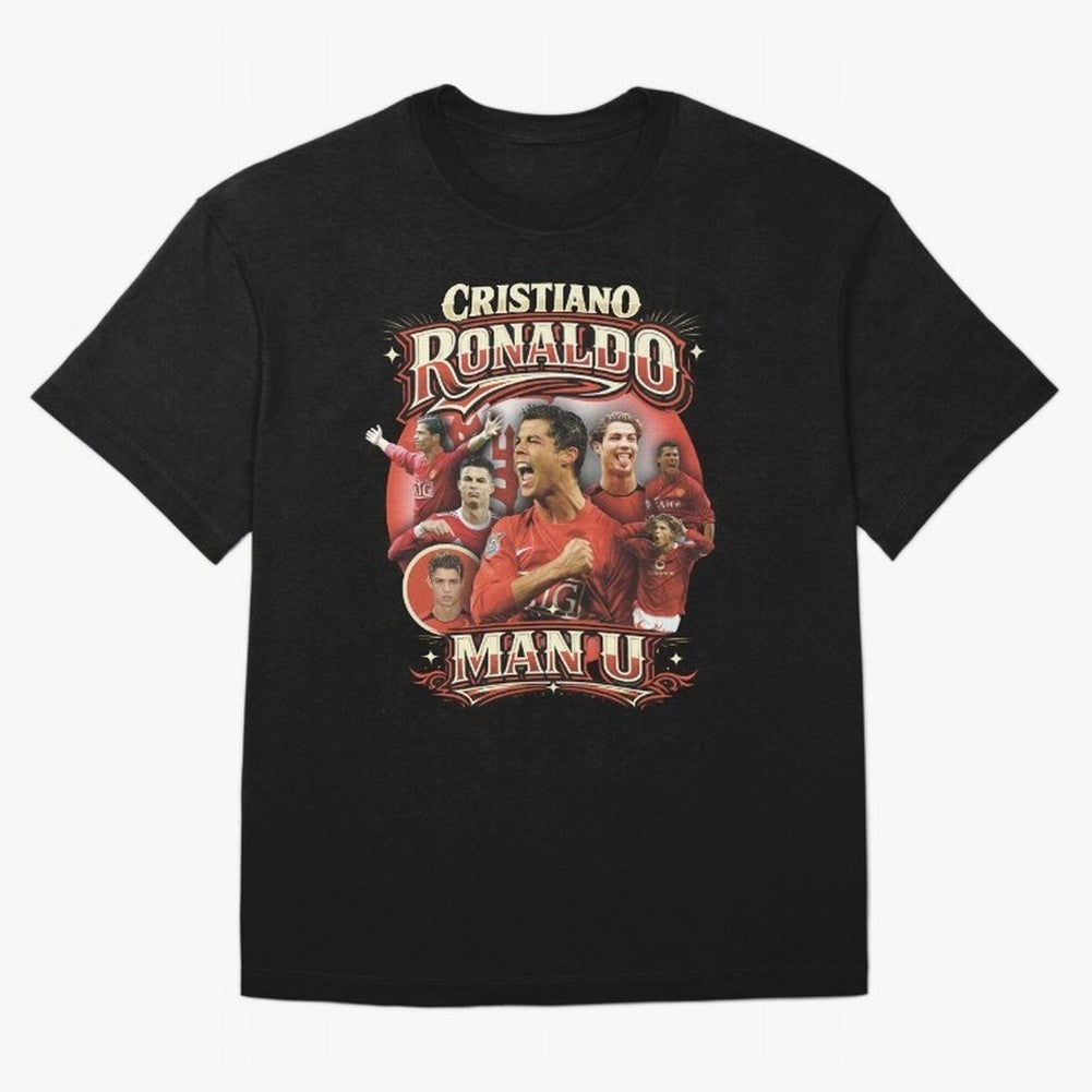 Cristiano Ronaldo Manchester United Oversized T-Shirt Celebrate National Team Dreams in FIFA World Cup 2026 Group Stage Spirit, Made for Portugal, Spain and Germany, Messi and Cristiano Ronaldo, Championship Spirit, Famous Goals, Roaring Crowds and