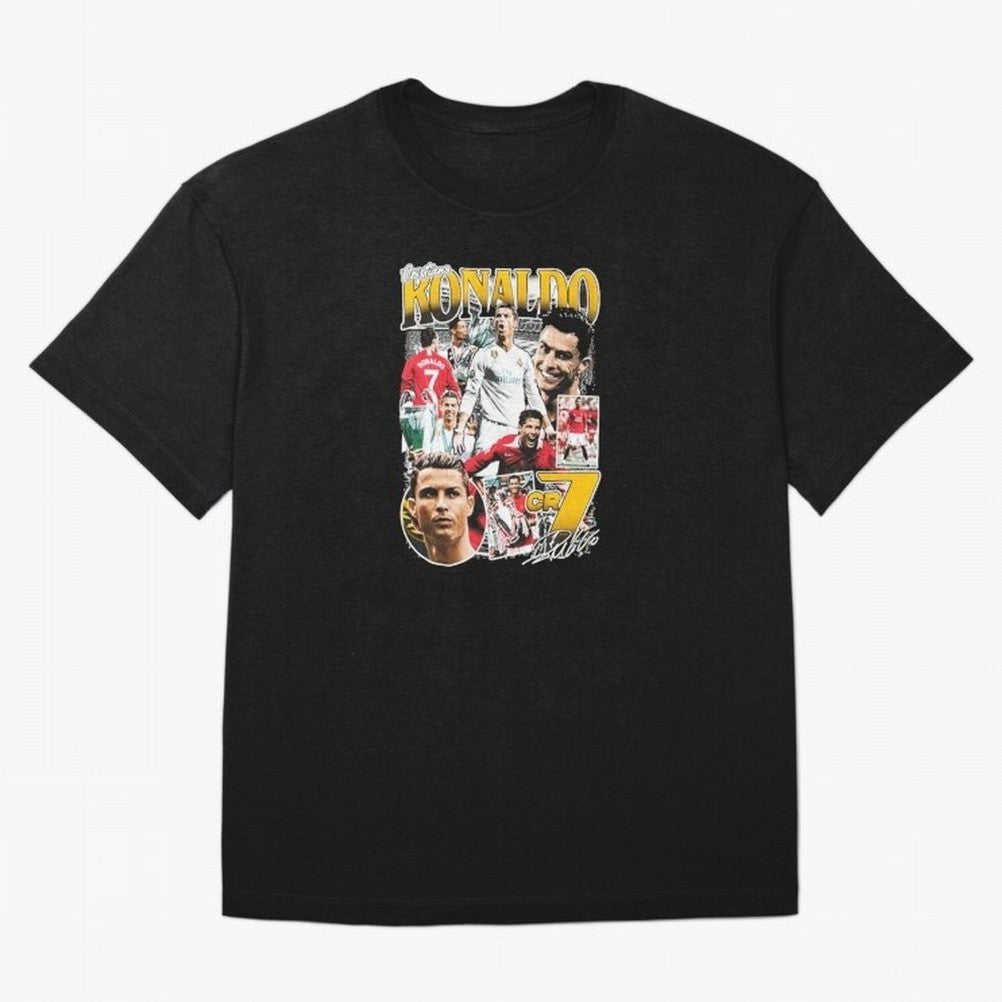 Cristiano Ronaldo Cr7 Collage Oversized T-Shirt Bring Home Match Day Hype around FIFA World Cup 2026 Group Stage, Mbappe and Neymar, Brazil, Portugal and Argentina, Stadium Memories, Football Loyalty, International Chants and Championship