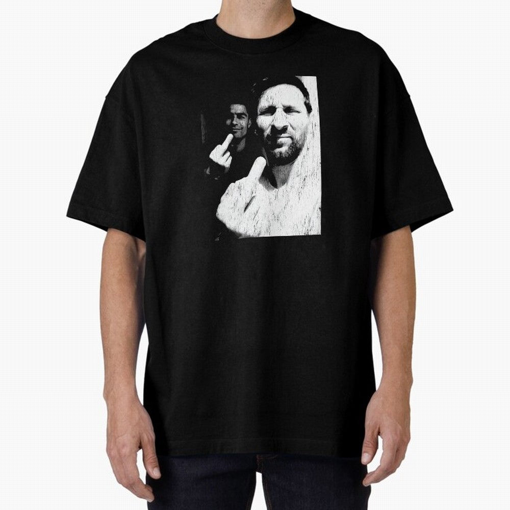 Cristiano Ronaldo & Messi Vintage Oversized T-Shirt Carry the Dream of Global Football Passion for FIFA World Cup 2026, Centered on Messi, Neymar and Mbappe, Argentina and Brazil, Fan Favorite Moments, National Team Passion, Big Match Drama and