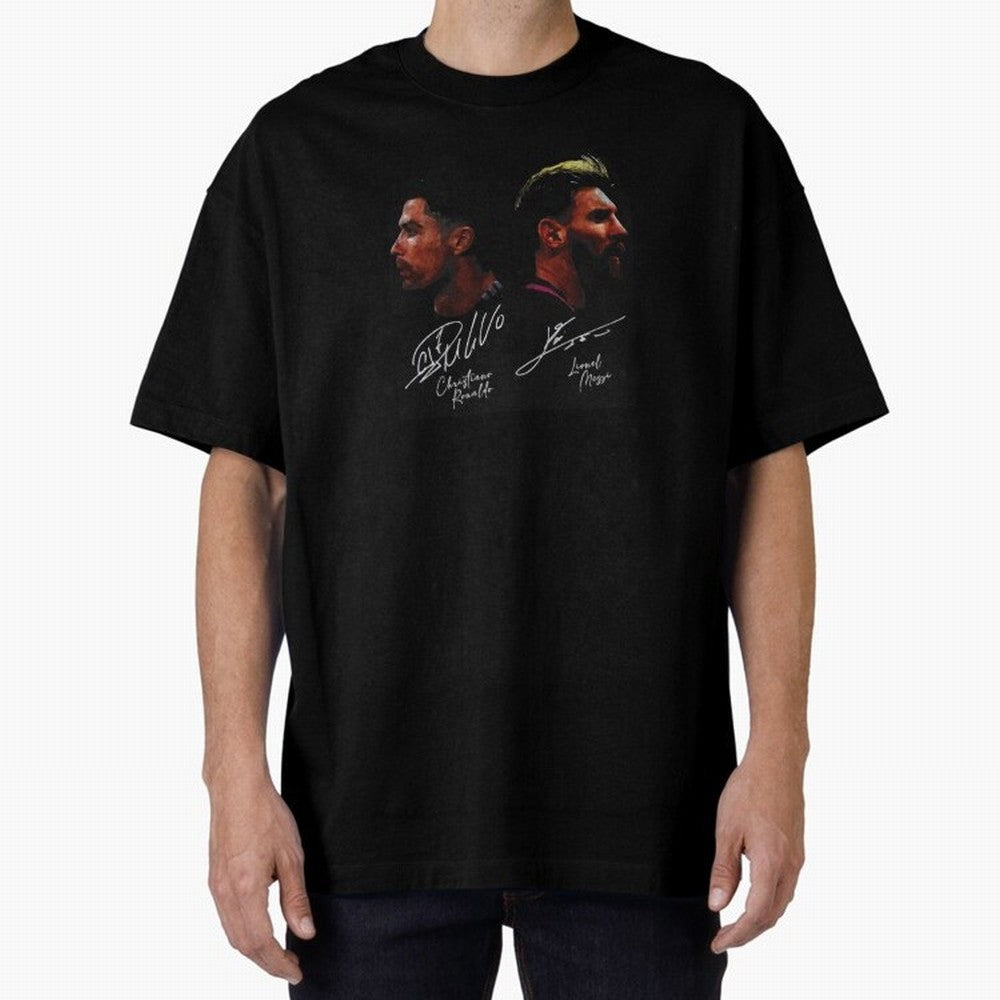 Cristiano Ronaldo & Lionel Messi Signature Oversized T-Shirt Make Every Kick Count in FIFA World Cup 2026 Highlighting Cristiano Ronaldo, Haaland and CR7, Brazil Energy, Fan Favorite Moments, National Team Passion, Big Match Drama and Soccer