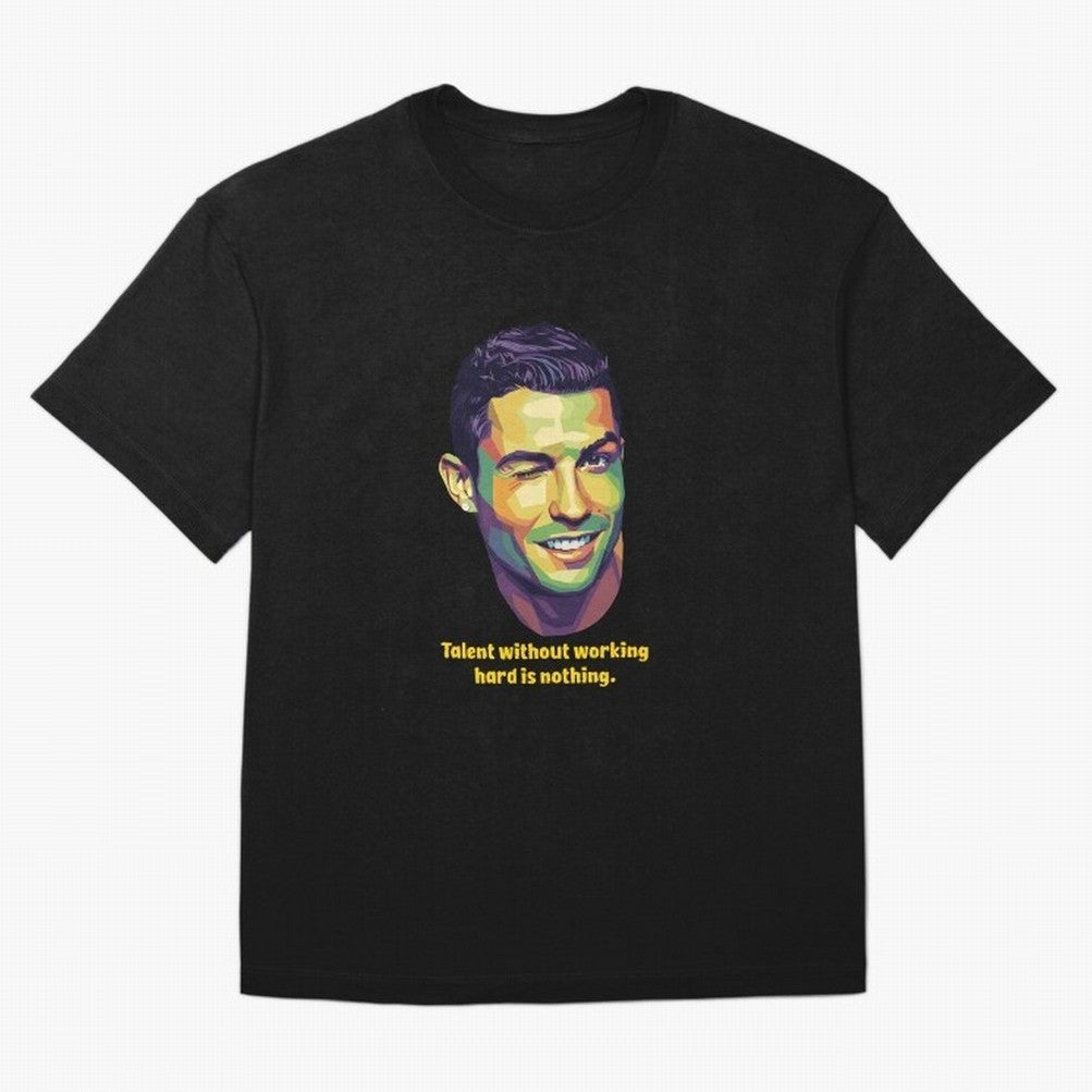 Cristiano Ronaldo Quotes Oversized T-Shirt Feel Global Football Passion for FIFA World Cup 2026 USA Canada Mexico, Capturing Messi and Cristiano Ronaldo, France, Fan Favorite Moments, National Team Passion, Big Match Drama and Soccer History; Made