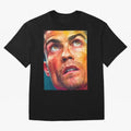 Cristiano Ronaldo Football Soccer Player Intense Color Portrait Oversized T-Shirt Bring International Match Energy to Global Football Passion for FIFA World Cup 2026 USA Canada Mexico, Inspired by Haaland, Brazil, Football Festival Excitement,
