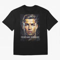 Cristiano Ronaldo Geometric Low Poly Soccer Legend Oversized T-Shirt Embrace FIFA World Cup 2026 Group Stage for Fans of Messi and Cristiano Ronaldo and Brazil, Portugal and Argentina, Bringing Stadium Memories, Football Loyalty, International