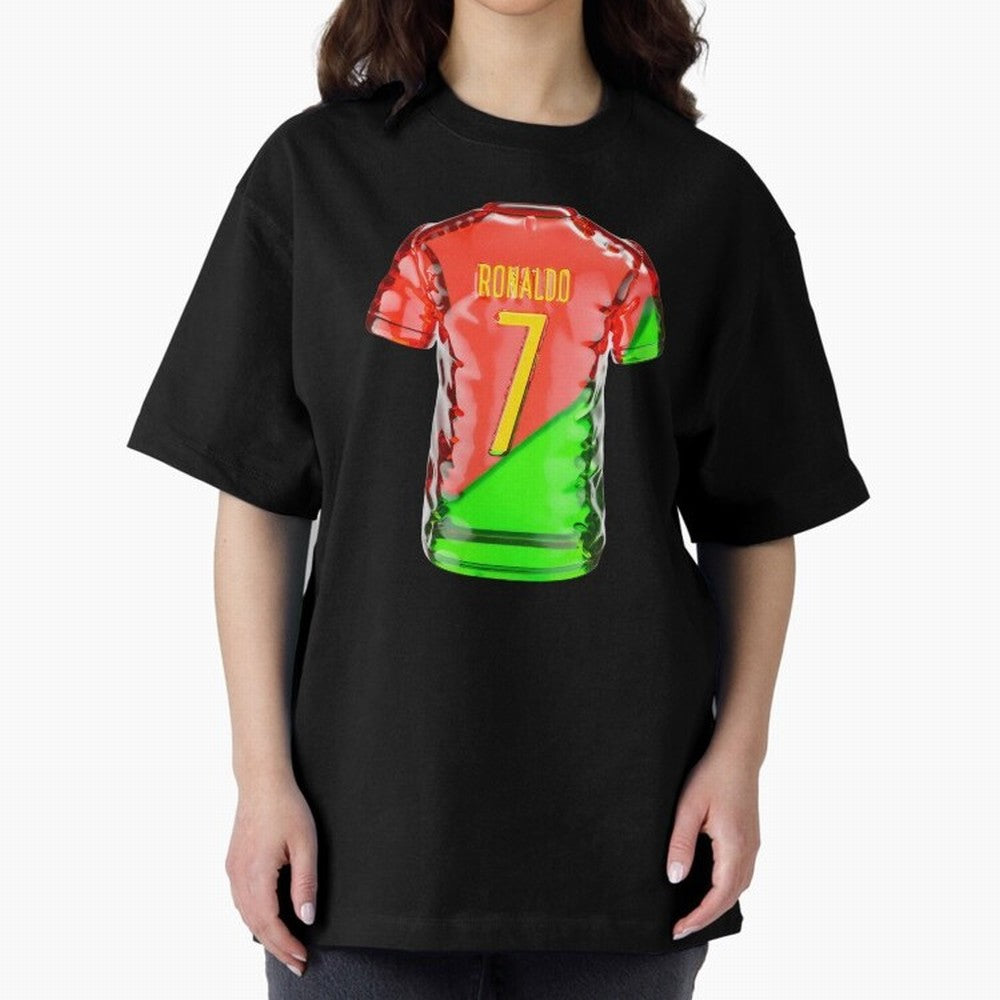 Cristiano Ronaldo Oversized T-Shirt Celebrate Football Heritage in FIFA World Cup 2026 Group Stage for Fans of Cristiano Ronaldo, Haaland and CR7 and Argentina, France and Brazil, Bringing Championship Spirit, Famous Goals, Roaring Crowds and