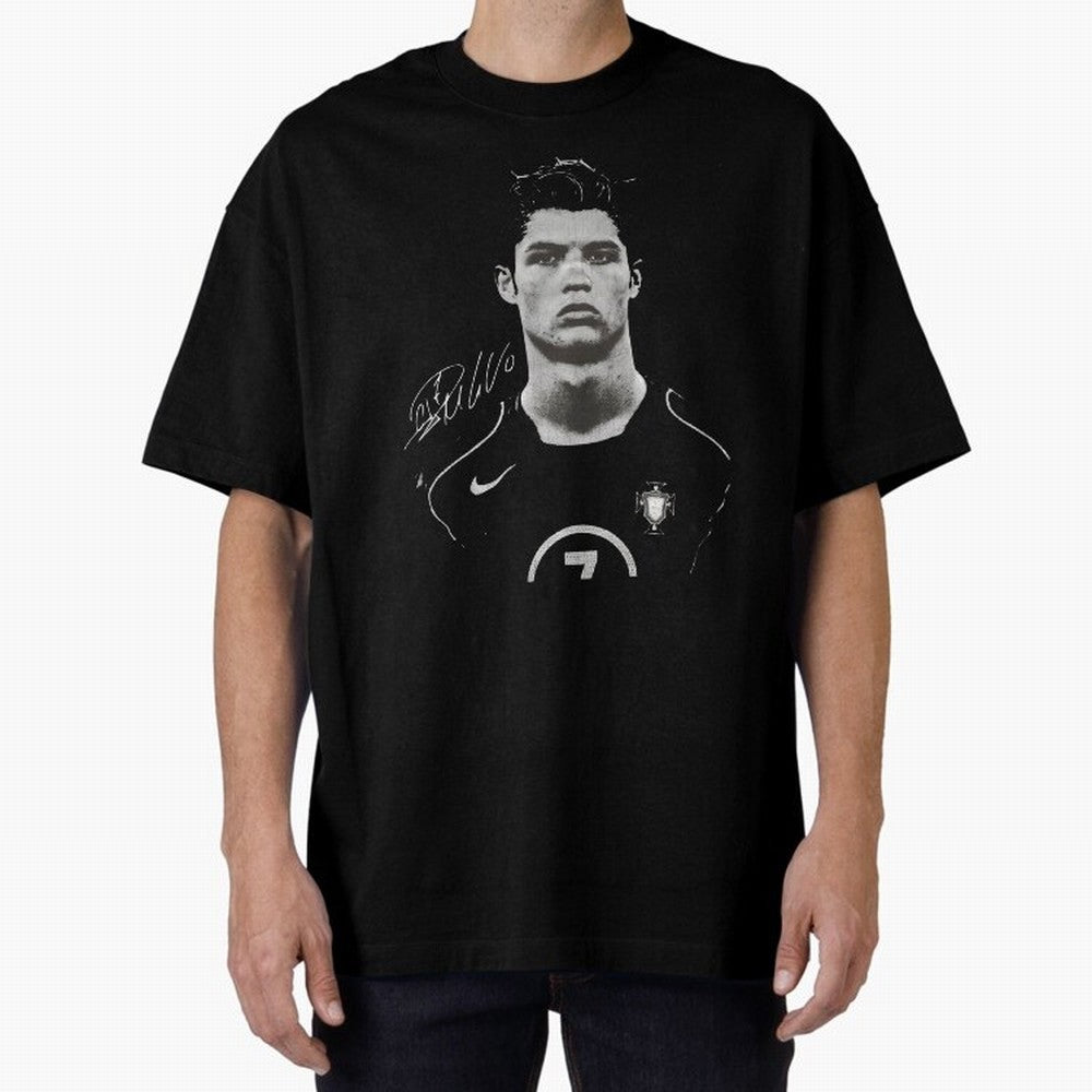 Cristiano Ronaldo Vintage Bootleg Oversized T-Shirt Experience Match Day Hype around FIFA World Cup 2026, Messi, CR7 and Mbappe, England, Match Day Excitement, Supporter Culture, Golden Goals and Global Football Passion; Made for Die Hard